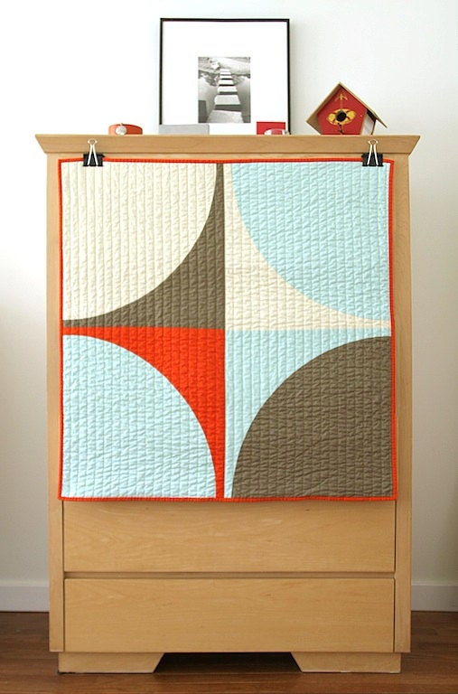 Graphic Modern Baby Quilt - POP