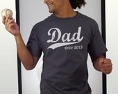 Father's Day Gifts for Dad - Dad since (any year) - Personalized Dad Shirt - sizes sm, med, lg, xl - many colors available