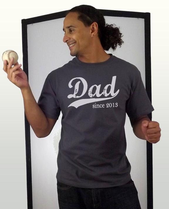 Father's Day Gifts for Dad - Dad since (any year) tshirt - Personalized Dad Shirt - sizes sm, med, lg, xl - many colors available