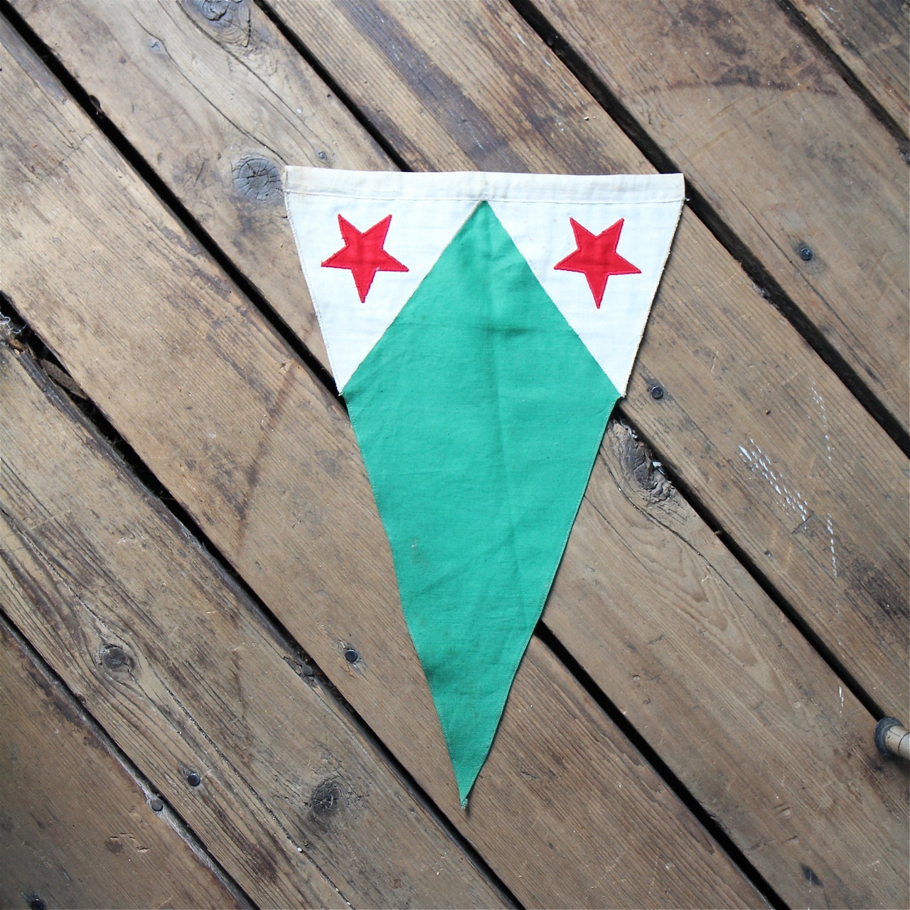 Vintage Cotton Flag / Pennant, Banner, Stars