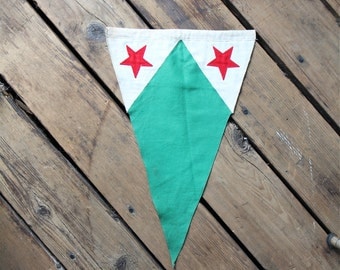 Vintage Cotton Flag / Pennant, Banner, Stars