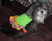 Dogs HALTER SUNDRESS SWEATER- Summer Spring - Many great colors avail - 2 to 20 lb dogs-Made to Order