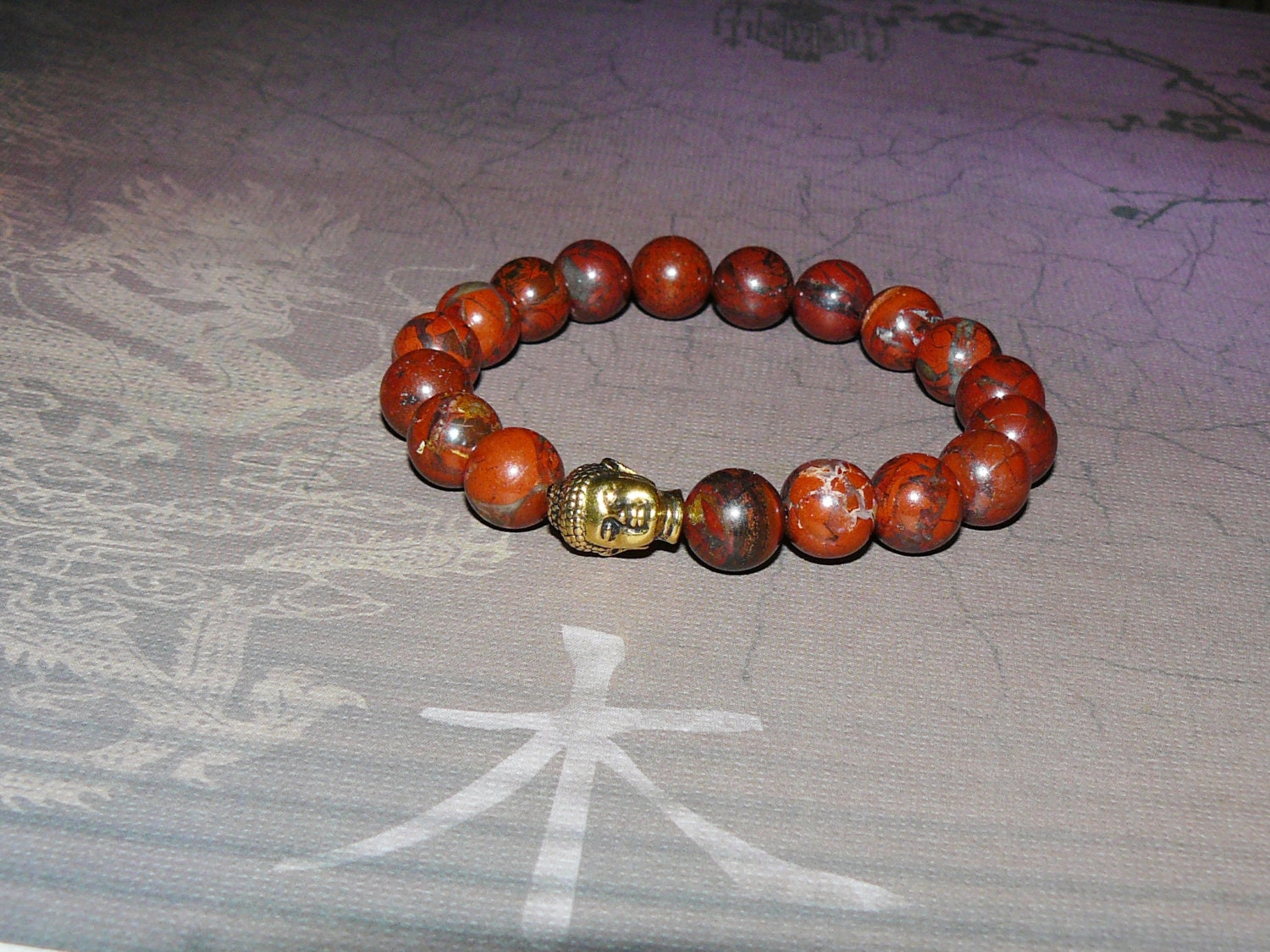 Buddha  Brecciated Jasper  "Clarity and Focus" Bracelet