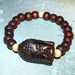 Tibetan Buddha/Buddhism 18 (Or 21) Count Brown Wood (Mala) Unisex Bracelet