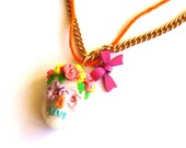 Sugar Skull Dia De Los Muertos Charm Necklace