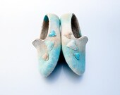 Women house shoes, felted slippers OMBRE