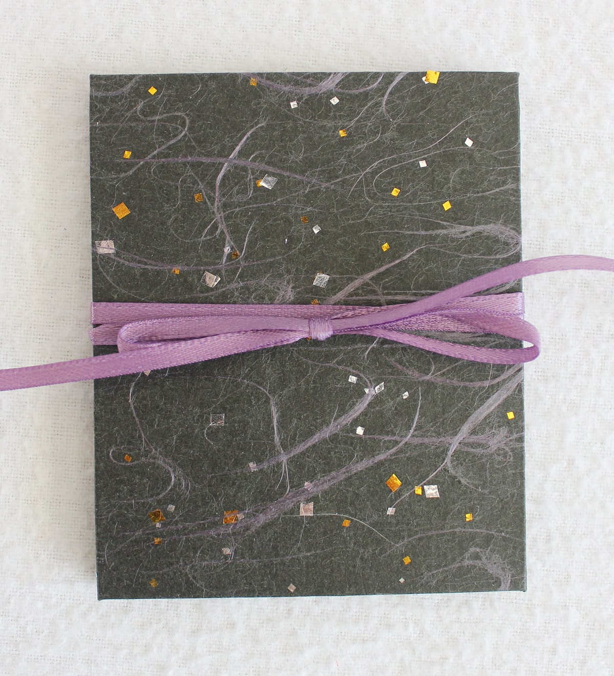 Midnight Glitter Mini Accordion Book or Card by PrairiePeasant