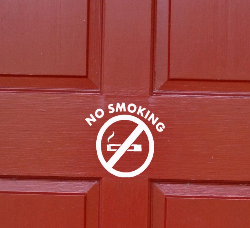 No Smoking Decal vinyl sticker for your Home, Office, business window or front door