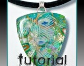 polymer clay Tutorial Faux Dichroic Peacock Pendant
