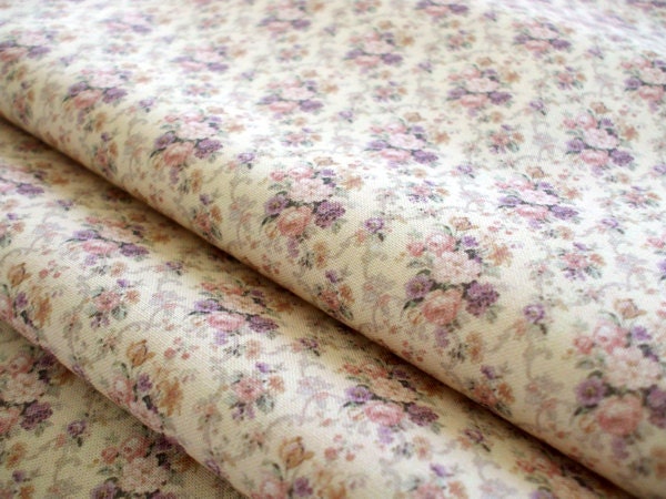 Dollhouse Small Print  Fabric - Roses - 10" x 18"