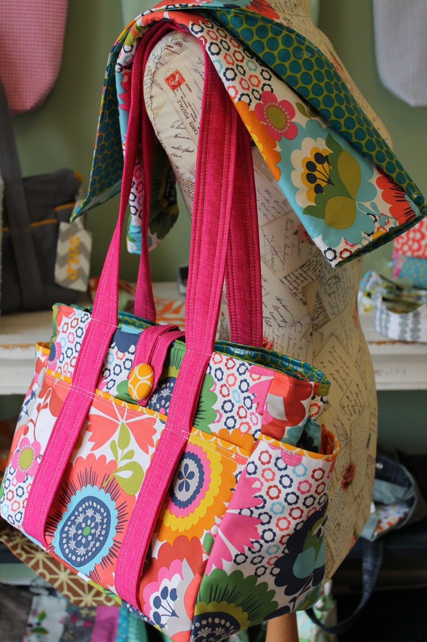 XL Ultimate Diaper Bag Set --- with laminated interior and changing pad