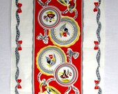 Vintage Kitchen Tea Towel Broderie MINT