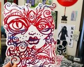 Lucid Rose Alien Goddess big sticker