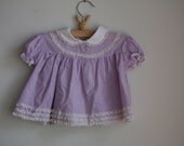 Vintage Purple Checkered Square Dance Dress 18 Months