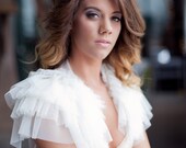 BELOVED bolero / sheer ruffled bolero shrug / ivory / white / black / custom colors