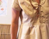 PEACE BLOUSE Creamy White Top Hippie Festival Upcycled