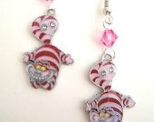 Cheshire Cat Alice In Wonderland Tim Burton Swarovski Earrings