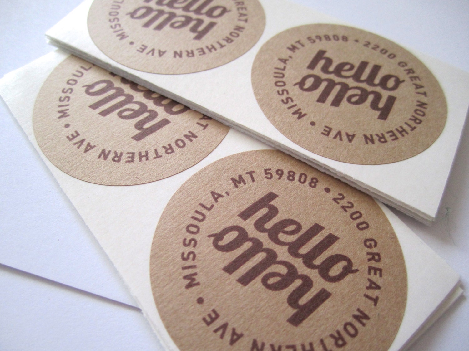 Return Address Stickers - Hello (100qty)