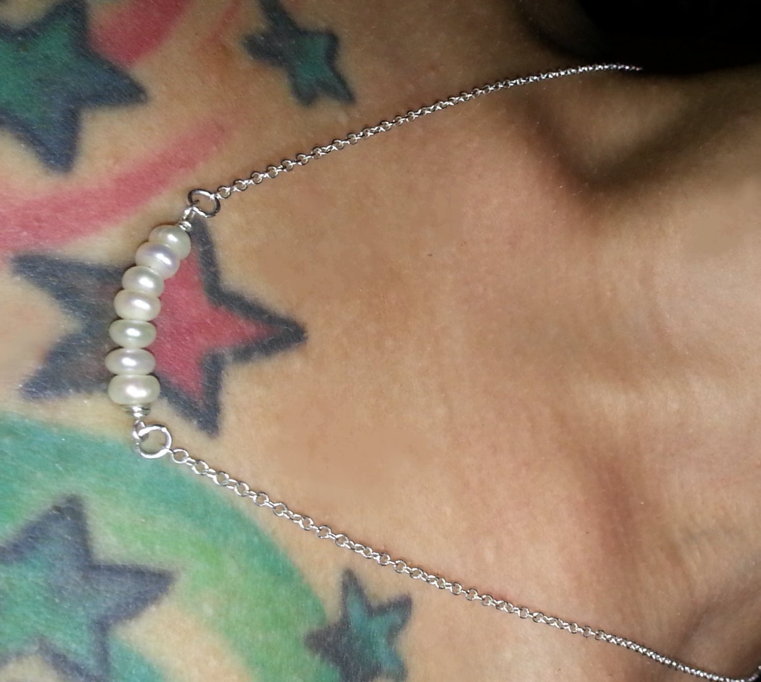 Mother of Pearl Sterling Silver Necklace
