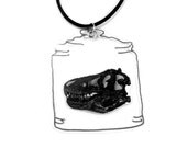 T-Rex Skull Specimen Jar Necklace, Clearance Sale