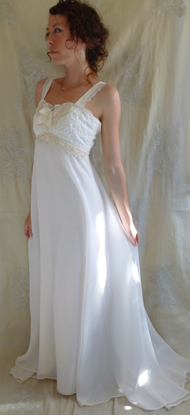 Aurora Altered Vintage Wedding Gown... Size Small... boho ethereal whimsical free people woodland ivory lace