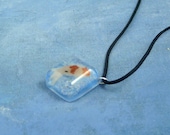 Encapsulated Cuttlefish Specimen Necklace, Handmade Science Inspired Jewelry