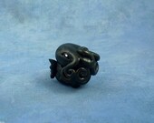 Black Cthulhu Figure, Original Horror Sculpture Inspired by H.P. Lovecraft