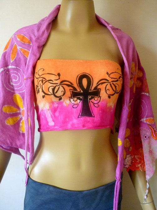 Nubian ankh boob tube bandeau top made in your size