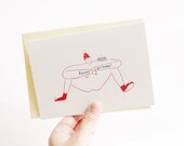 Red party guy birthday card(set of 2)