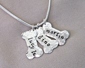 For the Dog Lover Personalized Necklace with THREE bones
