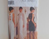 Women's Evening Dress and Stole Size 6-8-10-12 UNCUT Butterick 3803 Designer A. J. Bari Sewing Pattern