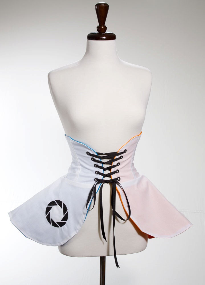 Aperture Science Testing Inspired Cincher Skirt L/XL- Made to Order