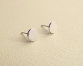 Tiny Simple post earrings in silver