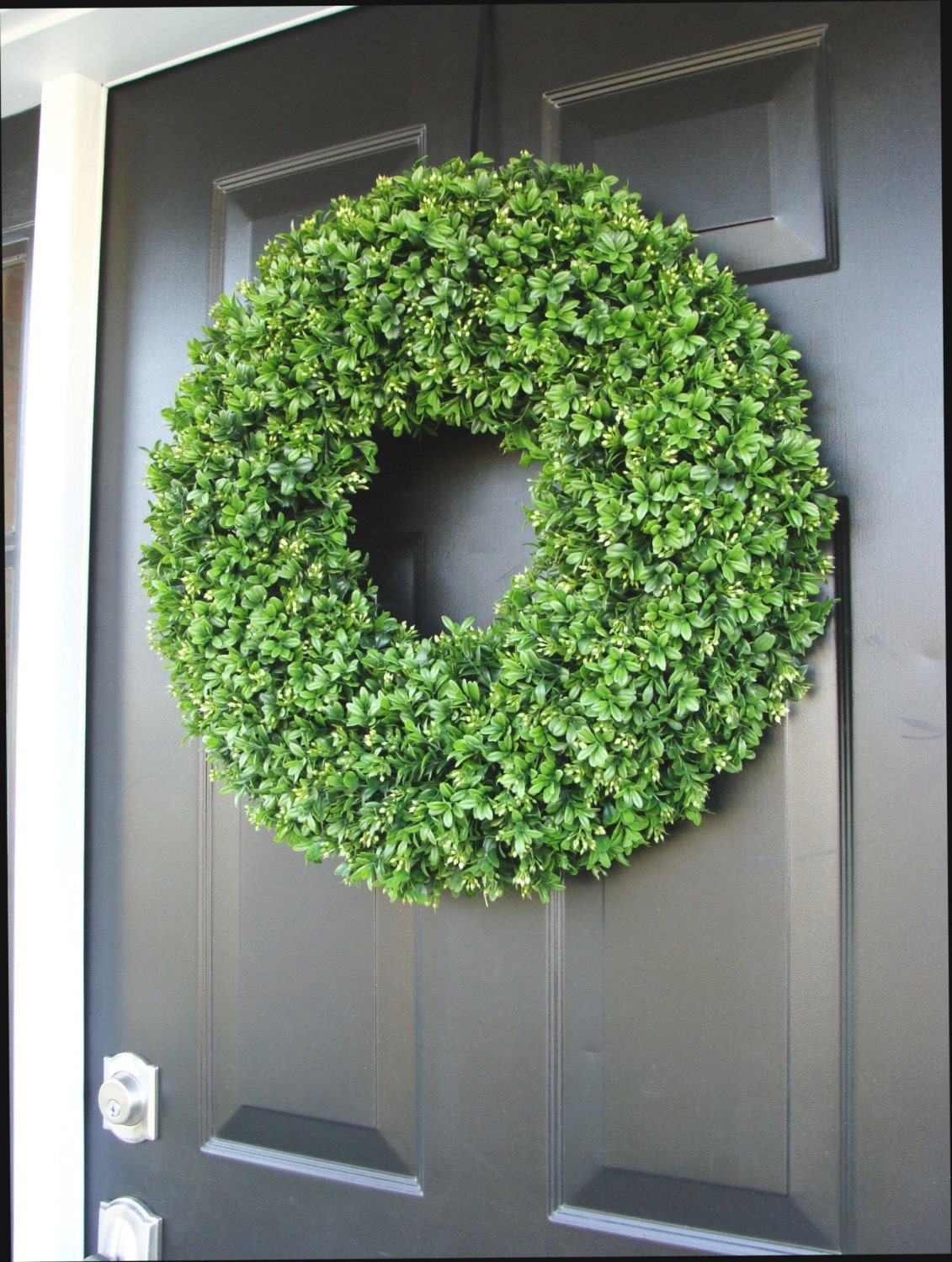 Outdoor Decor, Faux Boxwood Wreath, Door Wreaths, Four Seasons, Outdoor Greenery, Spring Decor, Artificial Boxwood, Door Hanging