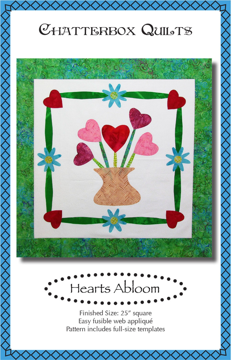 Hearts Abloom - Fusible Web Applique Downloadable E-Pattern