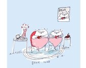 Book Club- Cat Illustration
