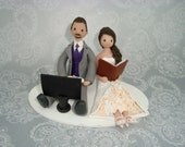 Custom Handmade Seated Couple Wedding Cake Topper