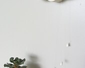 Porcelain Rain Cloud Wall Hanging Sculpture in Off White - Made to Order
