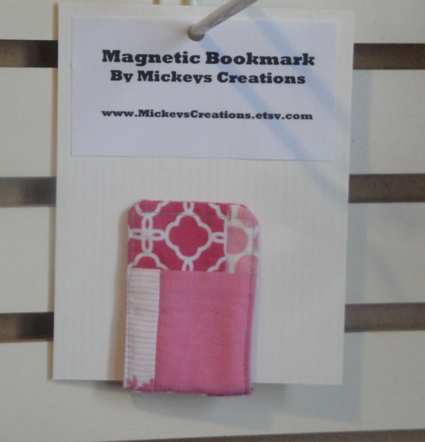 Patchwork Bookmark - Magnetic Bookmark - Fabric Bookmark