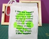 I like veggies-- Recycled Cotton Canvas