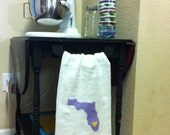 Florida Love Decorative Towel - Purple and Yellow