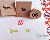 from to  rubber stamp - hand carved rubber stamp - set of 3-  mounted - mini series