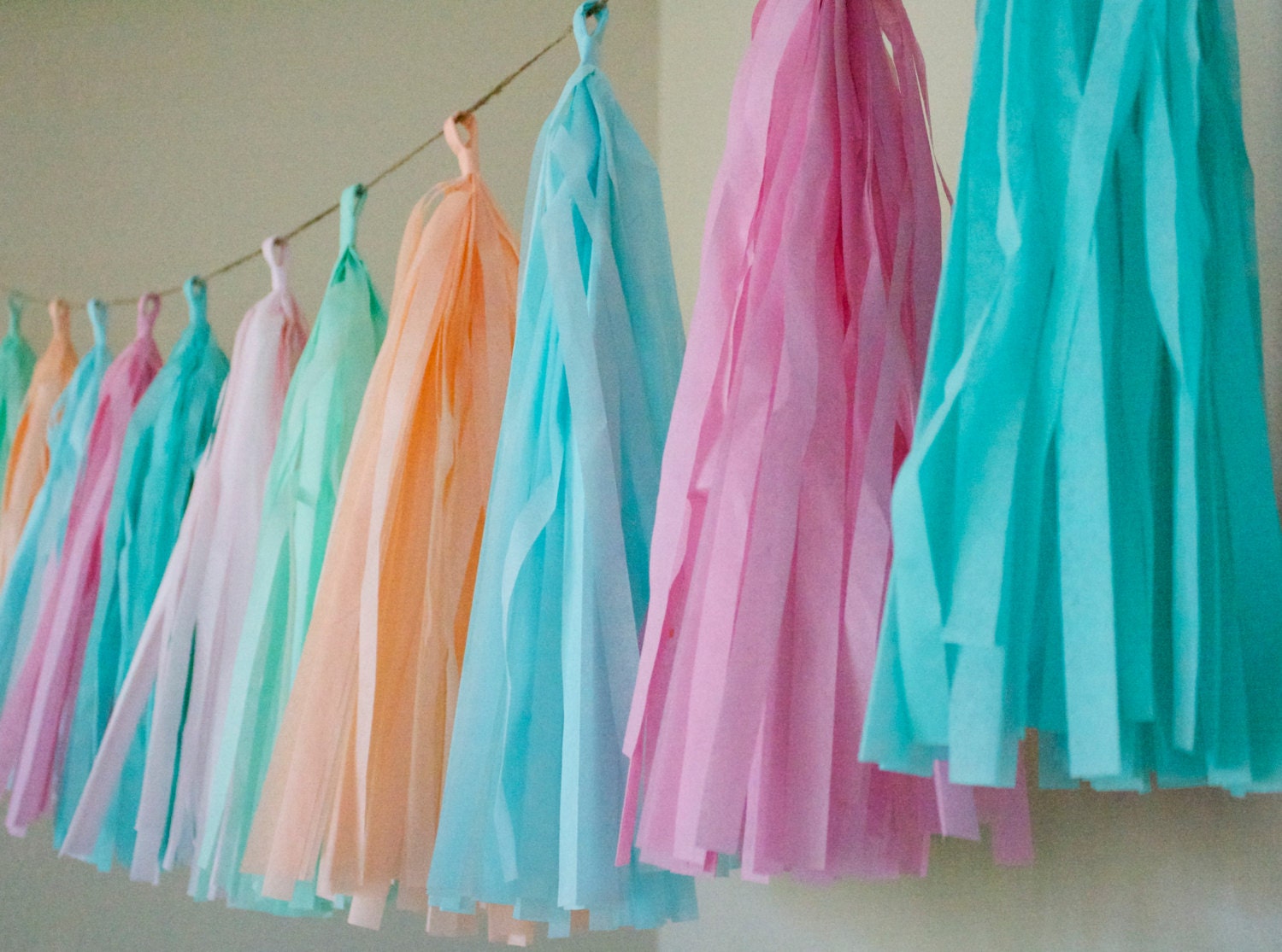 Sugar Cookie ... tissue paper tassel garland // nursery // weddings // birthdays // party decorations Il_170x135