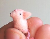 Tiny Pig -- miniature tiny micro felt plush stuffed animals farm barnyard pink charm cute ornament
