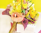 Yellow Wedding Flowers Fleur-de-lis Bridal Bouquet