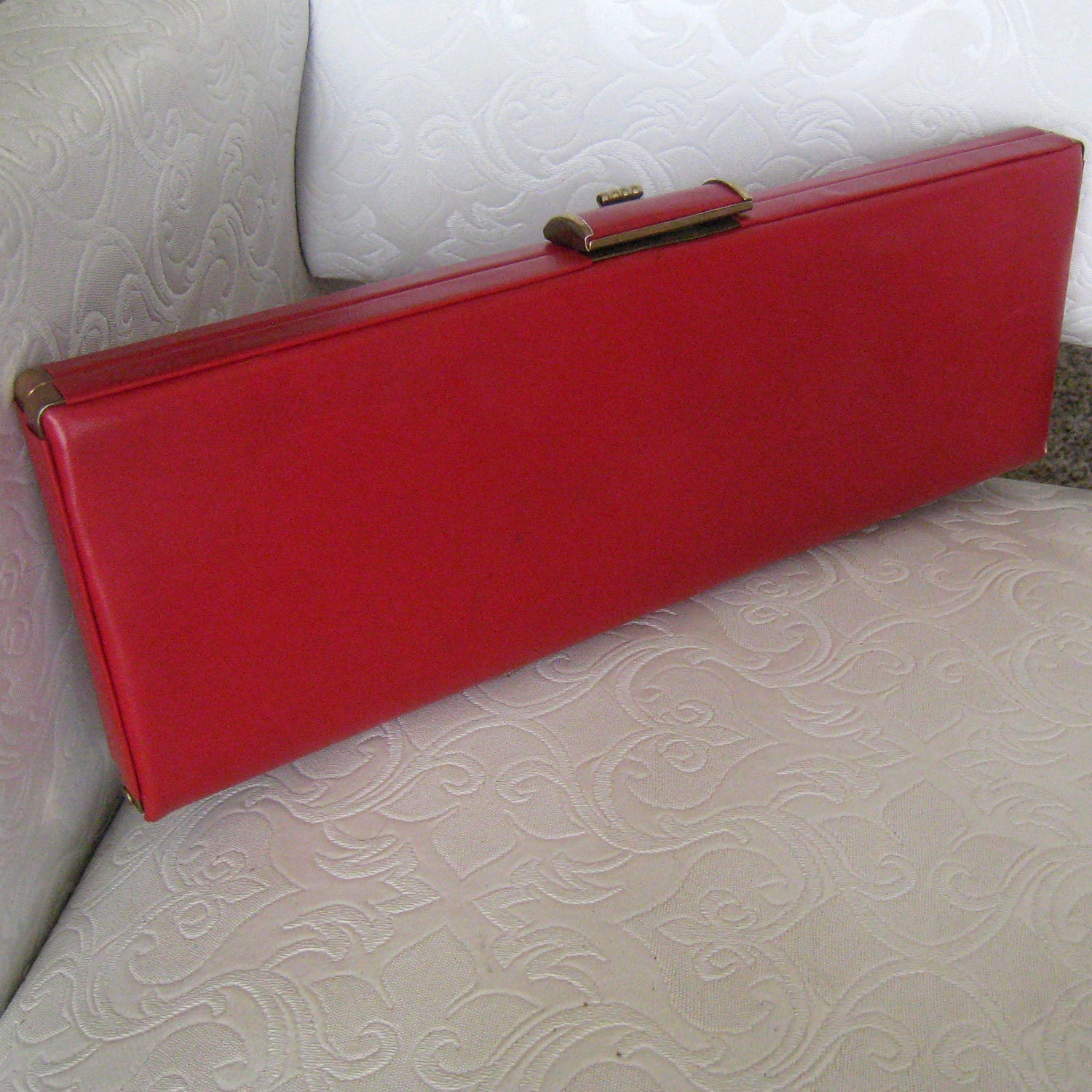 Vintage Red Clutch Purse, Made for Gimbel Brothers