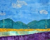 Large Landscape Wall Art Original Collage Art