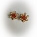 Vintage Reverse Carving Greek Cameo Earrings with Rhinestones