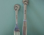Vintage Big Bird Knife and Fork By Demand Muppets Inc. Stainless