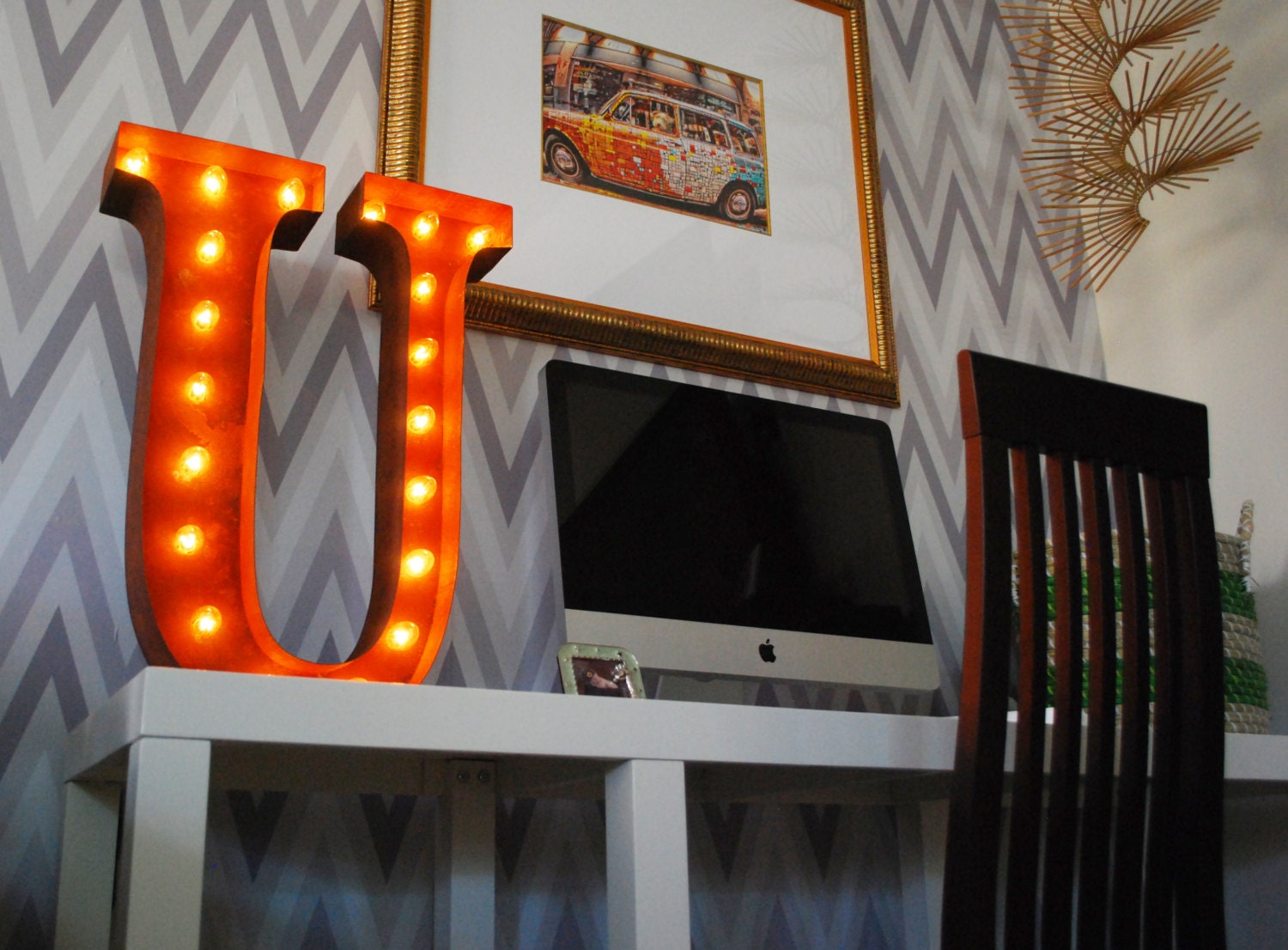 Vintage Marquee Lights - Ready to Ship - Letter U